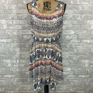 AUW Lace Overlay Handkerchief hem Dress